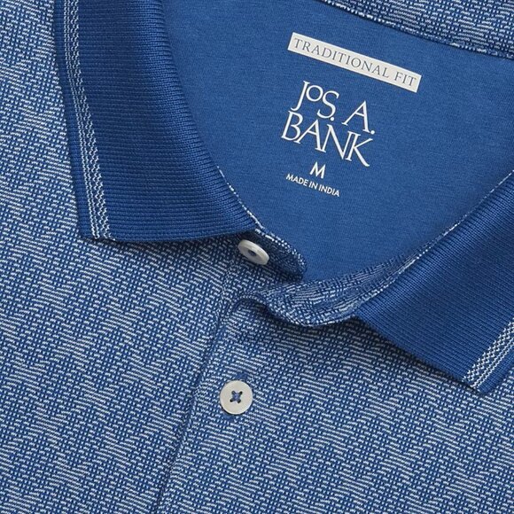 Jos A Bank Traveler Collection Traditional Fit Comfort Stretch Jacquard Polo XLT - Picture 2 of 2